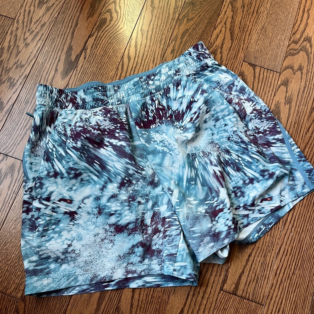 Lululemon Athletica Blue and White Athletic Shorts